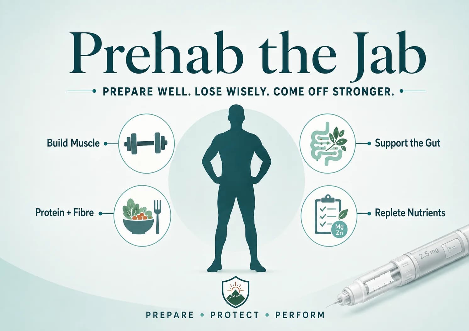 Prehab the Weight Loss Jab: A 4 part protocol to optimise you health before, during and after the jabs.
